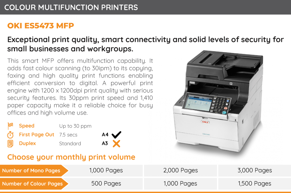 OKI ES5473 MFP Machine Hire